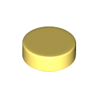 Lego Tile Round 1 x 1 / Bright Light Yellow