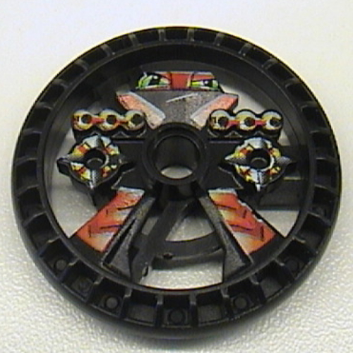 Lego Technic Disc 5 x 5 Notched, Blazooka / Black