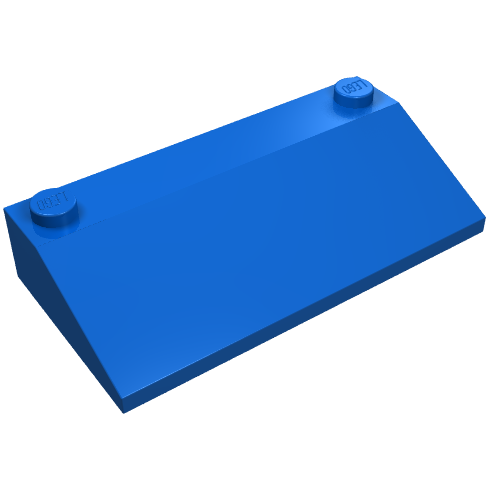 Lego Brick Sloped 33° 3 x 6 / Blue
