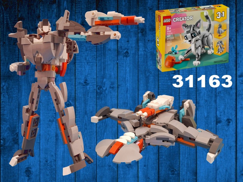 Lego Megatron (Transformers Prime) using LEGO Creator 31163 : Playful cat