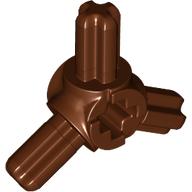 Lego Technic Axle Connector Hub with 3 Axles at 120° / Reddish Brown