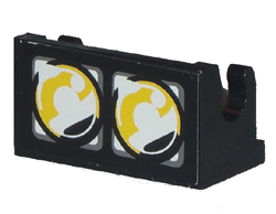 Lego Hinge Brick 1 x 2 Base with Headlights Dual Pattern (Sticker) - Set 8286