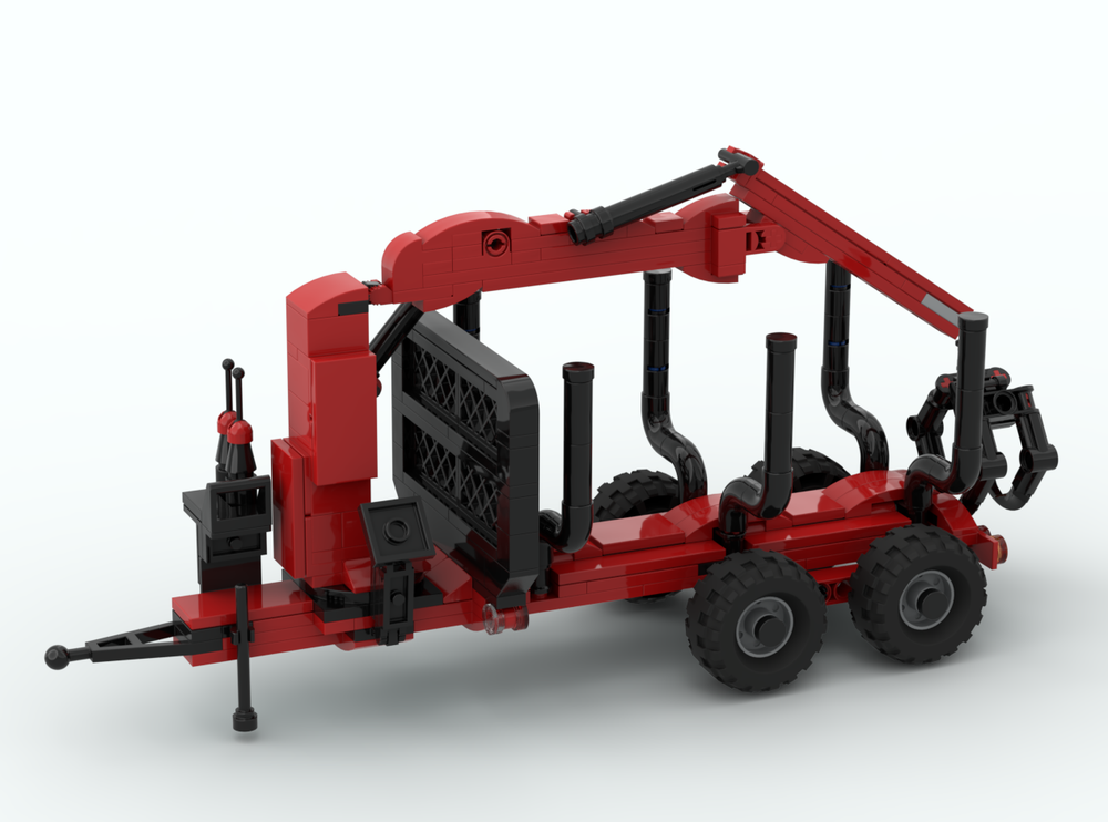 Lego STEPA timber trailer with crane - Rückewagen