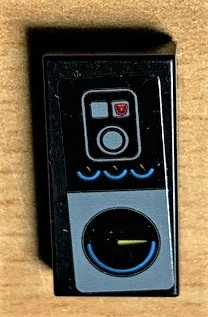 Lego Tile 1 x 2 with Gauges and Buttons Pattern (Sticker) - Set 42078