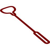 Lego Leash / Rope, with Loops at Both Ends / Red