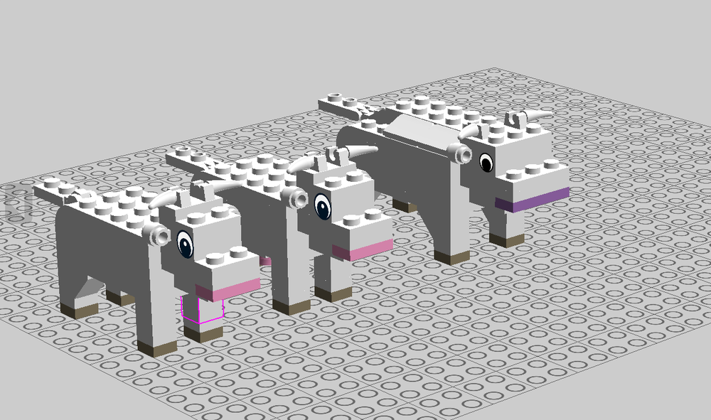 Lego White Cows