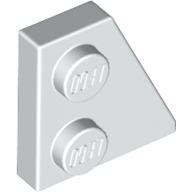 Lego Wedge Plate 2 x 2 Right / White