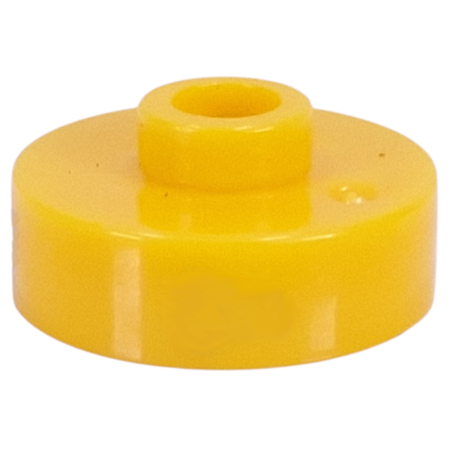 Lego Pen Bead, Round Short, Flat Edge / Yellow
