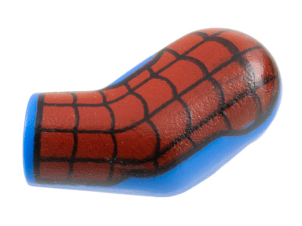 Lego Arm, Left with Red Patch and Black Webbing Pattern / Blue