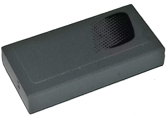 Lego Tile 1 x 2 with Air Intake on Dark Bluish Gray Background Pattern (Sticker) - Set 75877 / Dark Bluish Gray