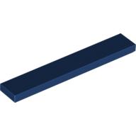 Lego Tile 1 x 6 with Groove / Dark Blue