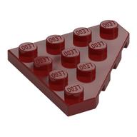 Lego Wedge Plate 4 x 4 Cut Corner / Dark Red