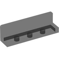Lego Panel 1 x 4 x 1 with Rounded Corners [Thin Wall] / Trans-Black
