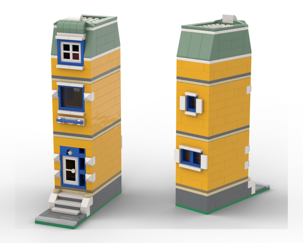 Lego Compact Modular Town House, 6 studs wide
