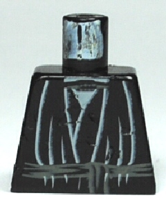 Lego Torso SW Layered Robes over White Shirt, Waist Sash Pattern / Black