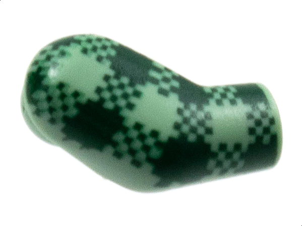 Lego Arm, Right with Dark Green Plaid Pattern / Sand Green