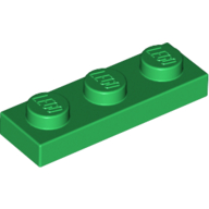 Lego Plate 1 x 3 / Green