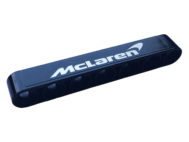 Lego Technic, Liftarm Thick 1 x 7 with Silver Logo 'McLaren' Pattern (Sticker) - Set 42123