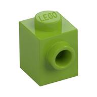 Lego Brick Special 1 x 1 with Stud on 1 Side / Lime