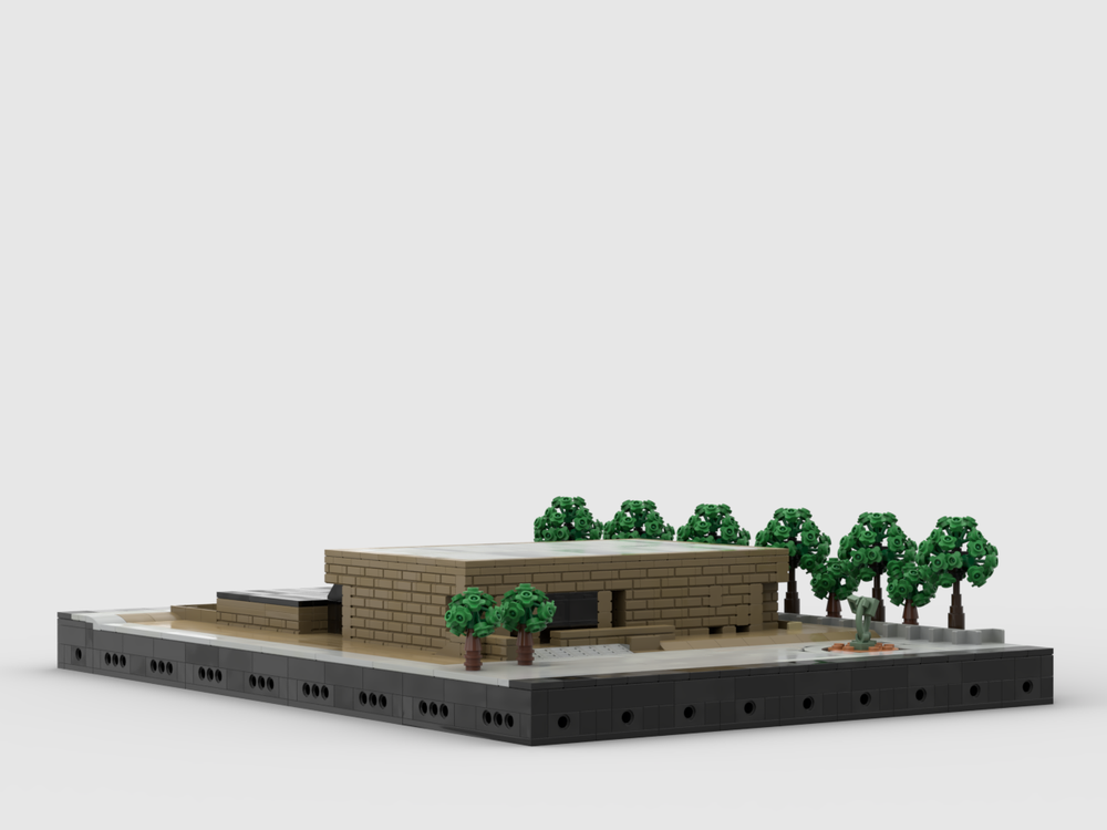 Lego Bartholomew County Public Library at 1/200th Scale