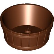 Lego Barrel Half Large with Axle Hole / Reddish Brown
