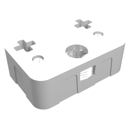 Lego Technic Axle Connector Rectangular Triple Spring-Loaded, 2 x 3 / White