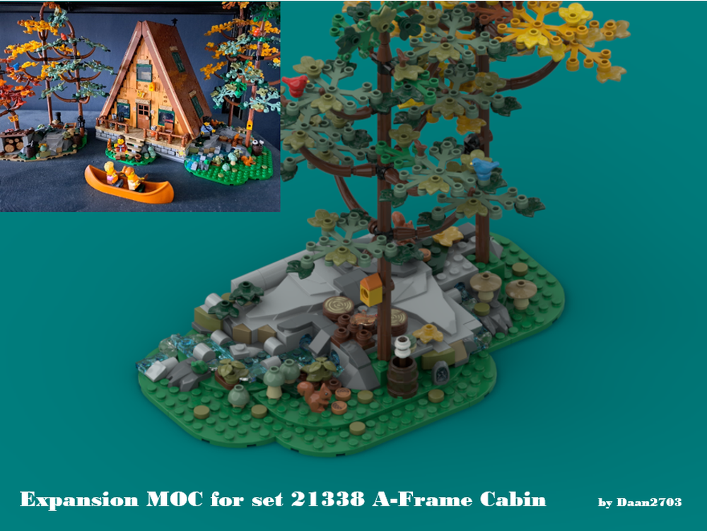 Lego Expansion MOC for set 21338 A-Frame Cabin
