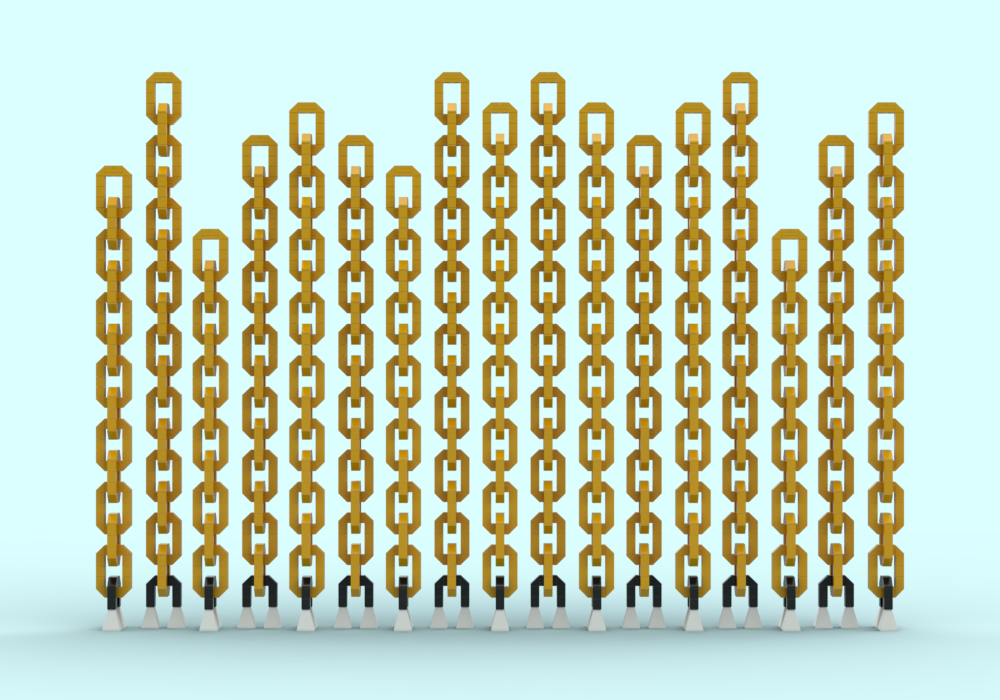 Lego Floating chains (Virtual MOC)