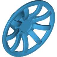 Lego Wheel Cover 9 Spoke - 24mm D. / Dark Azure