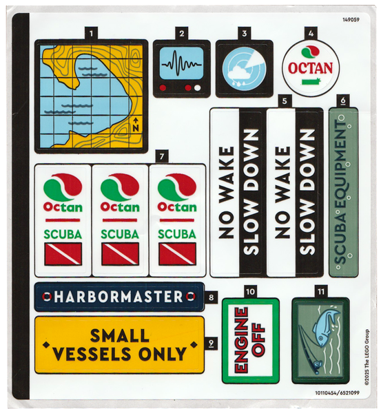 Lego Sticker Sheet for Set 910040-1