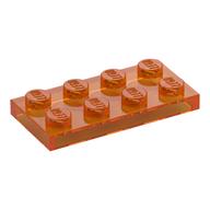 Lego Plate 2 x 4 / Trans-Orange