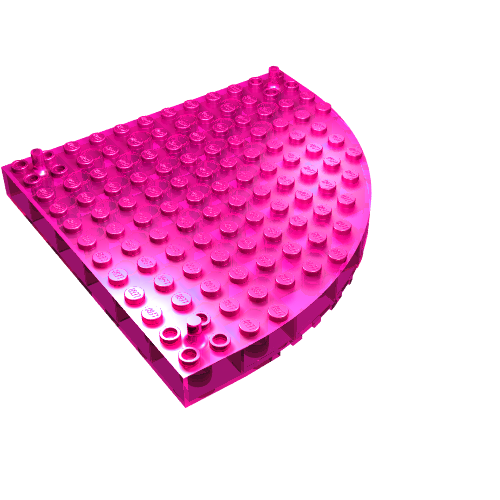Lego Brick Round Corner 12 x 12 with 3 Support Pegs
