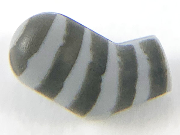 Lego Arm, Right with 5 Dark Bluish Gray Stripes Pattern / Light Bluish Gray