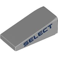 Lego Brick Sloped 18° 2 x 1 x 2/3 with Dark Blue 'SELECT' Print