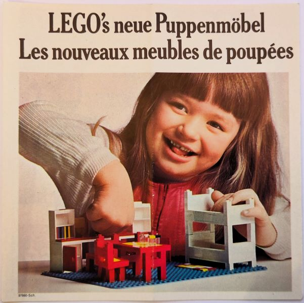 Lego 1973 Medium Swiss - LEGO's neue Puppenmöbel / Les nouveaux meubles de poupées (97660-Sch.)