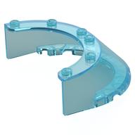 Lego Windscreen Round, Sloped 6 x 8 x 2 / Trans-Light Blue