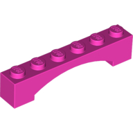 Lego Brick Arch 1 x 6 Raised Arch / Dark Pink
