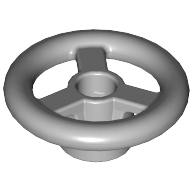 Lego Steering Wheel Small, 2 x 2 / Light Bluish Gray