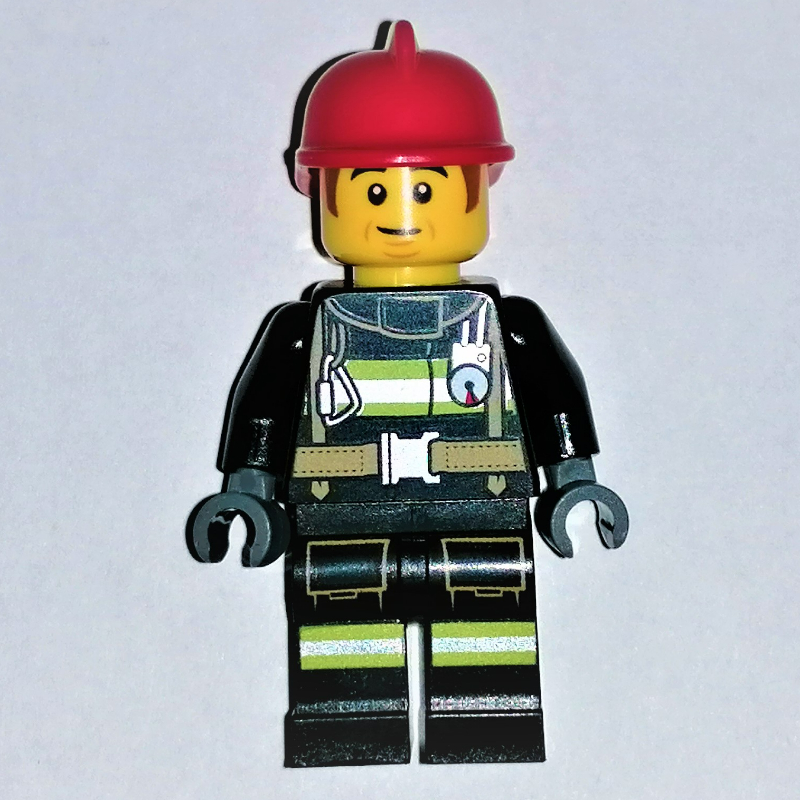 Lego Bob, Black Firesuit, Red Helmet