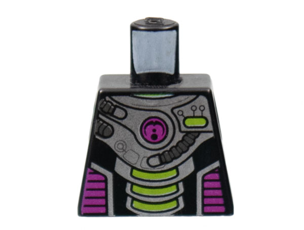 Lego Torso Alien Conquest Alien Three Lime Bars Pattern