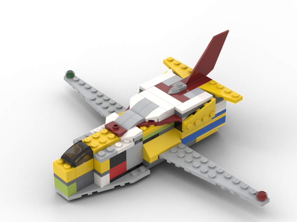 lego creator +31086+31087+31090+31092 moc aeroplane 3