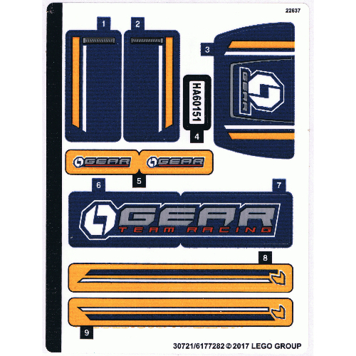 Lego Sticker Sheet for Set 60151-1 / [No Color/Any Color]