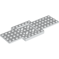 Lego Vehicle Base 6 x 16 x 2/3 with 4 x 4 Recessed Center / White