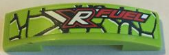 Lego Slope, Curved 4 x 1 x 2/3 Double with Snake Skin and 'XR FUEL' Pattern (Sticker) - Set 9095
