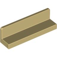 Lego Panel 1 x 4 x 1 with Rounded Corners [Thick Wall] / Tan