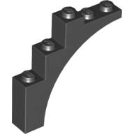Lego Brick Arch 1 x 5 x 4 [Continuous Bow] / Black
