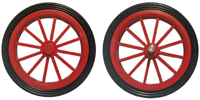 Lego Wheel Spoked Large with Black Tire Smooth - Large Solid (35 / 36)