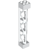 Lego Support 2 x 2 x 10 Girder Triangular Vertical - Type 4 - 3 Posts, 3 Sections / White