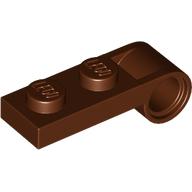 Lego Plate Special 1 x 2 with Pin Hole On Side / Reddish Brown