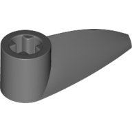 Lego Technic Tooth 1 x 3 with Axle Hole [Hollow Underside] / Dark Bluish Gray